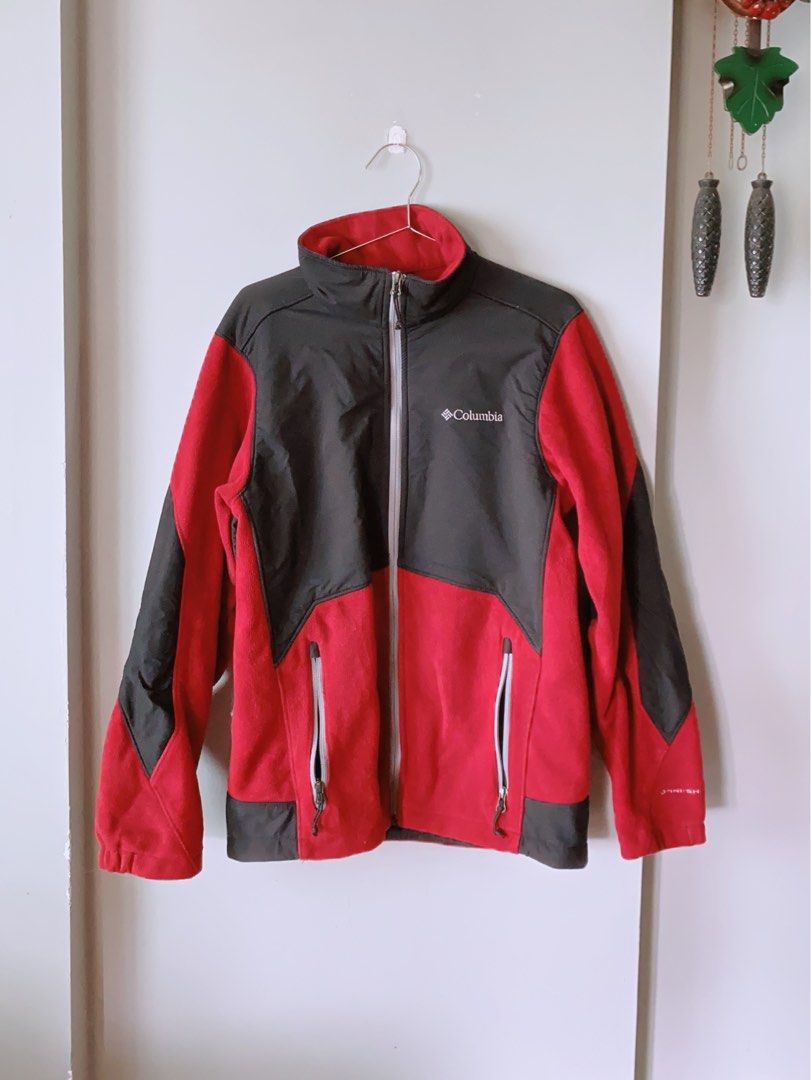 Red and black columbia jacket shop