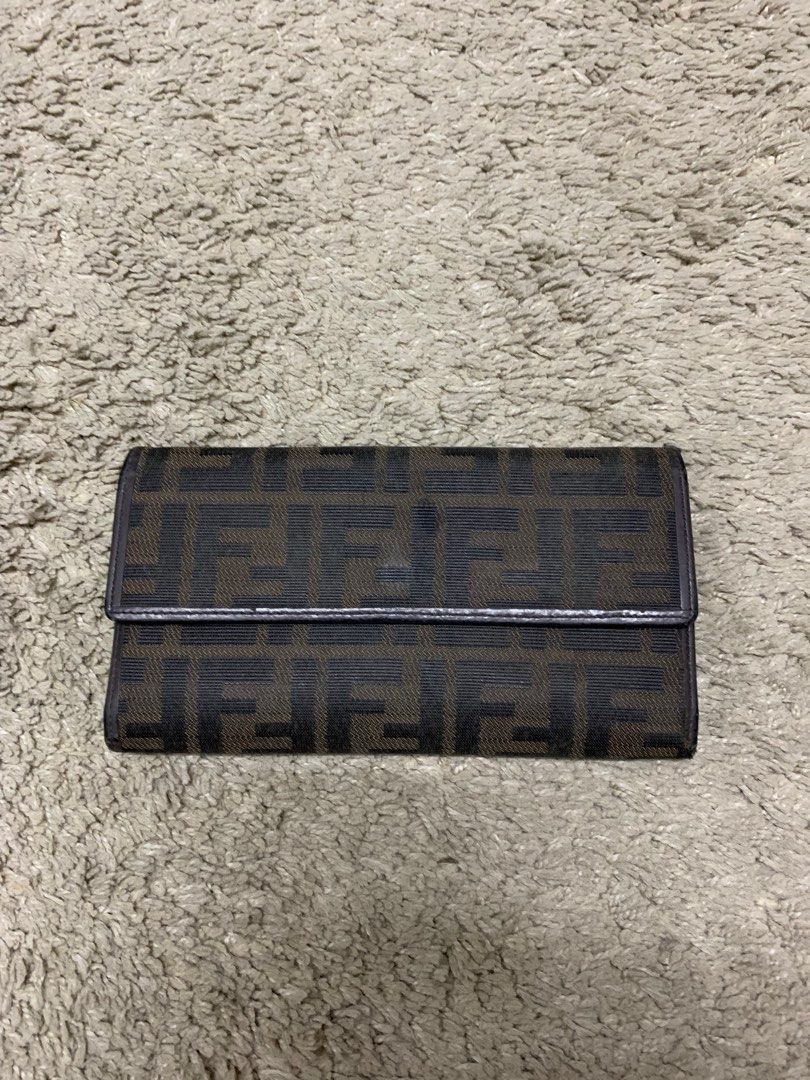 Vintage fendi zucca wallet on sale