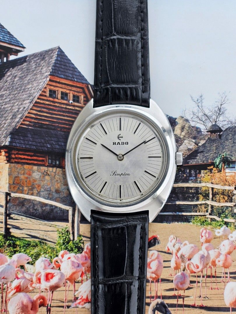Vintage Rado Simplon Linen Dial Manual Winding Watch