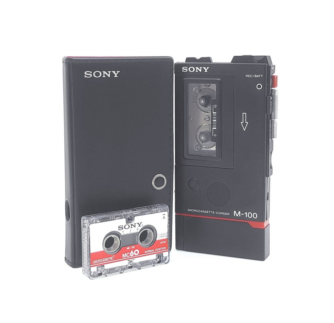 Vintage Ultra Slim Walkman Sony M-100 Microcassette Player/Recorder In  Excellent Working Condition. Made in Japan!