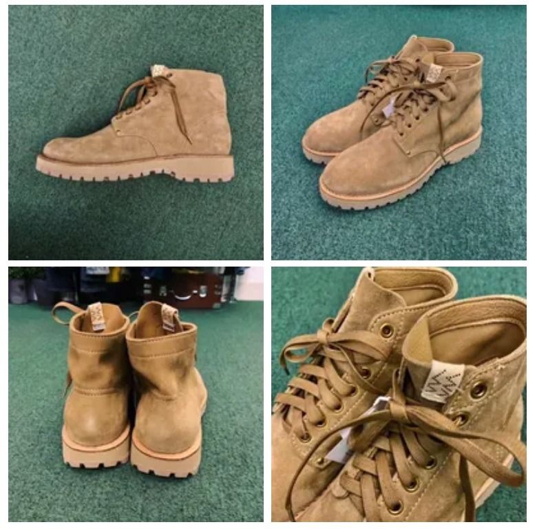 VISVIM 2023 BRIGADIER BOOTS-FOLK - BEIGE SIZE 10 IN STOCK NOW