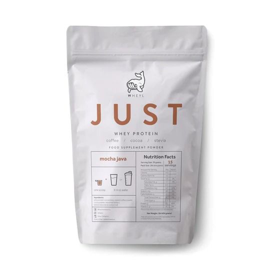 WHEYL MOCHA JAVA WHEY PROTINE ONE POUND POUCH - OLYMPIC VILLAGE UNITED (Category: Health Food, Drinks & Tonics) located in Quezon City. Submitted by olympicvillageecommerce (Listing ID 1262222013, Image 1). Description: PRODUCT DESCRIPTION: Item Code: JUST-MJ Product details: The JUST Whey Protein line is our all-natural, no-fuss whey protein blend. It uses a low-lactose whey protein concentrate base. 🍃 Skipping all artificial ingredients and ad