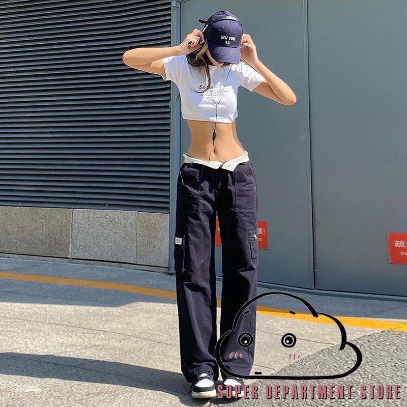 Y2K Baggy Cargo Pants, Women's Fashion, Bottoms, Jeans on Carousell