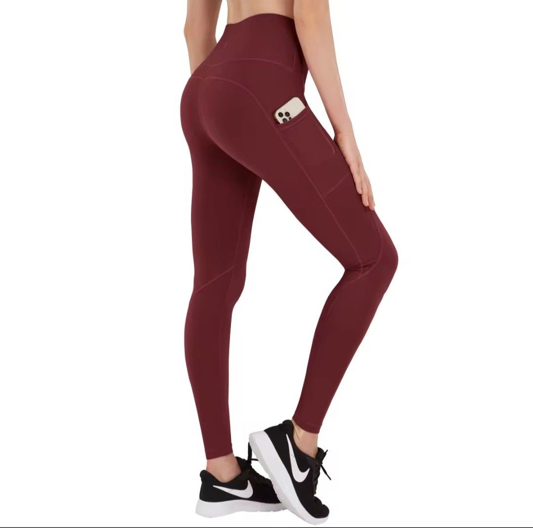 Red yoga capris store