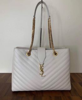 YSL Monogram All Over Canvas Satchel Bag, Women's Fashion, Bags & Wallets,  Shoulder Bags on Carousell
