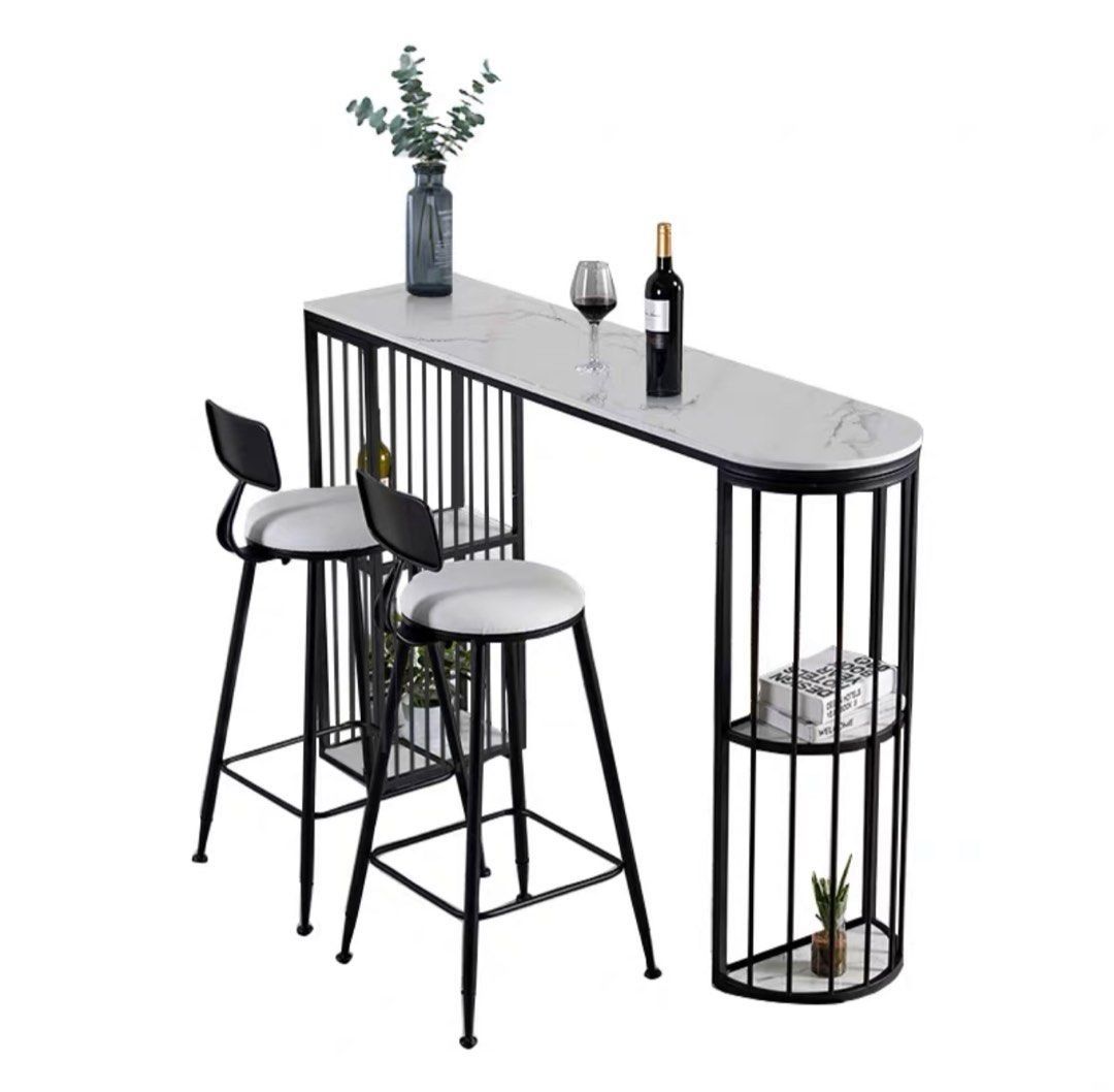 ZAN Modern Bar Table & Stools, Furniture & Home Living, Furniture ...