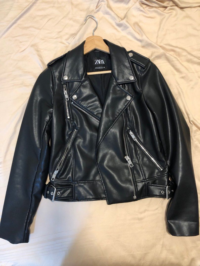 Biker leather jacket zara
