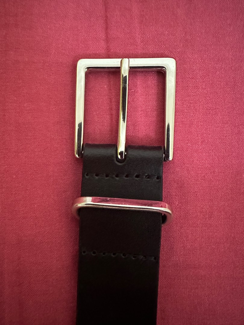 zara black leather belt