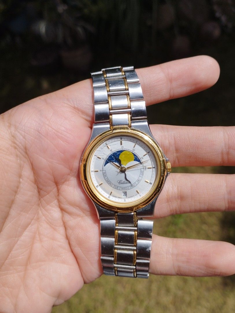 Vintage citizen moon phase watch deals