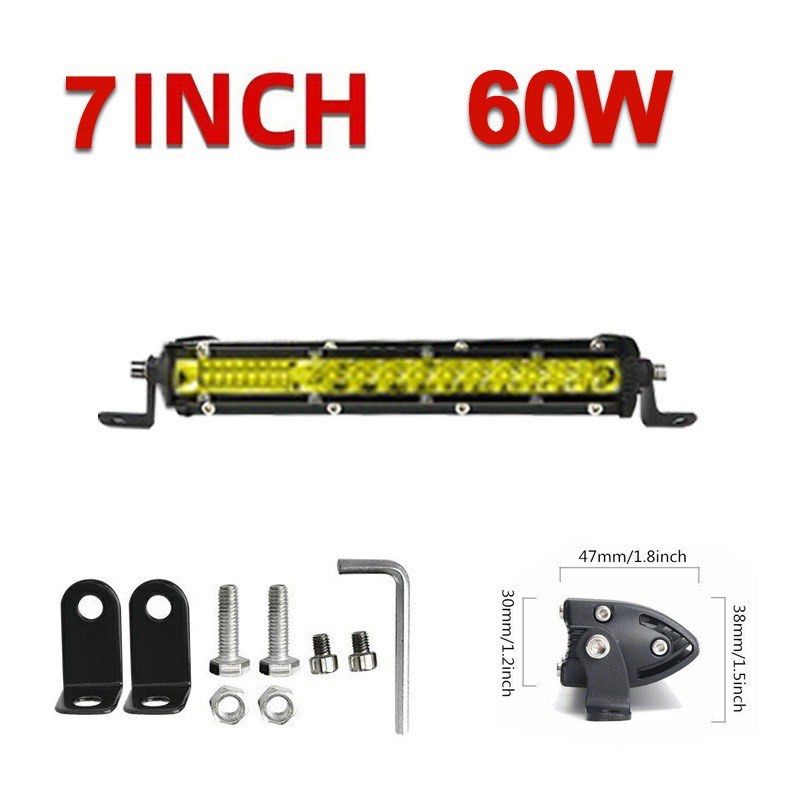 7 inch Yellow Led Light Bar/Car Spotlight x2, Auto Accessories on Carousell