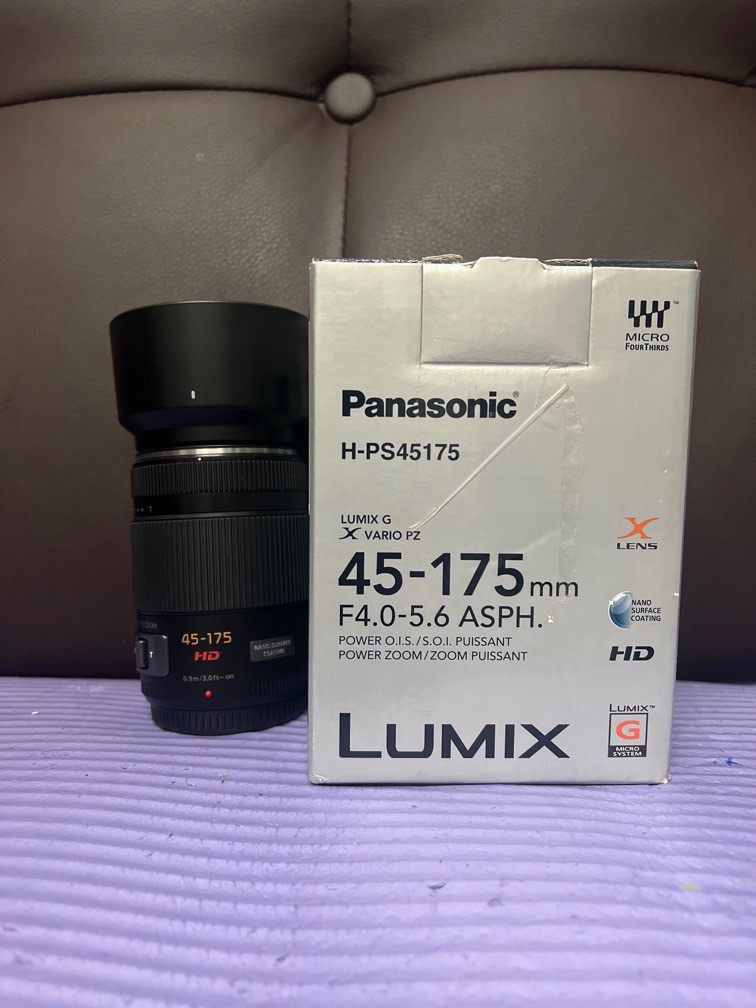 超平極新淨全套有盒Panasonic 45-175 45-175mm ASPH PZ M43 Mount