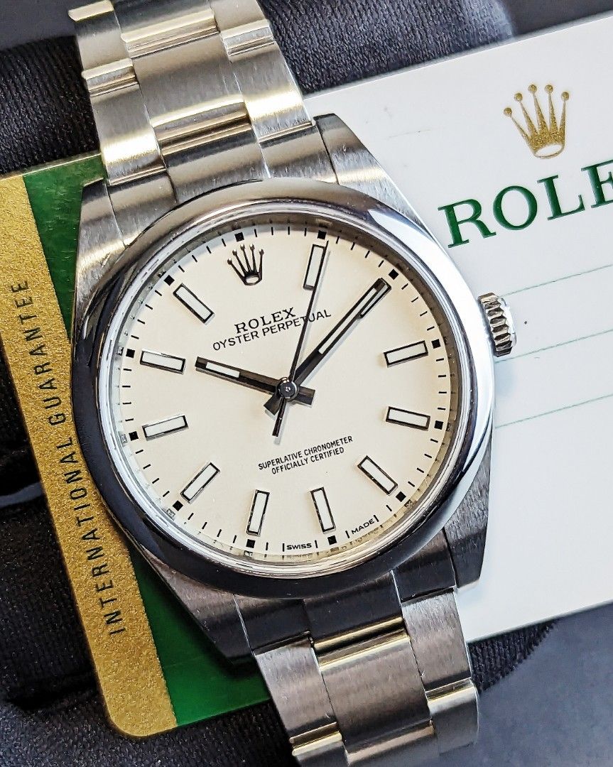 White dial sales oyster perpetual