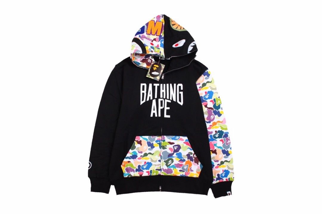 A Bathing Ape Multi Camo NYC Logo Shark Full Zip Hoodie (2023)  🇹🇼🇯🇵🇰🇷🇨🇳🇺🇸🇪🇺