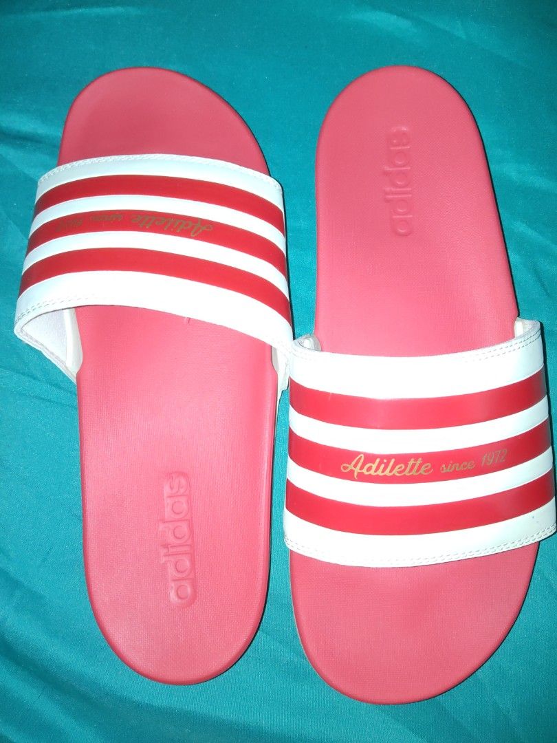 Pink adidas outlet slides mens