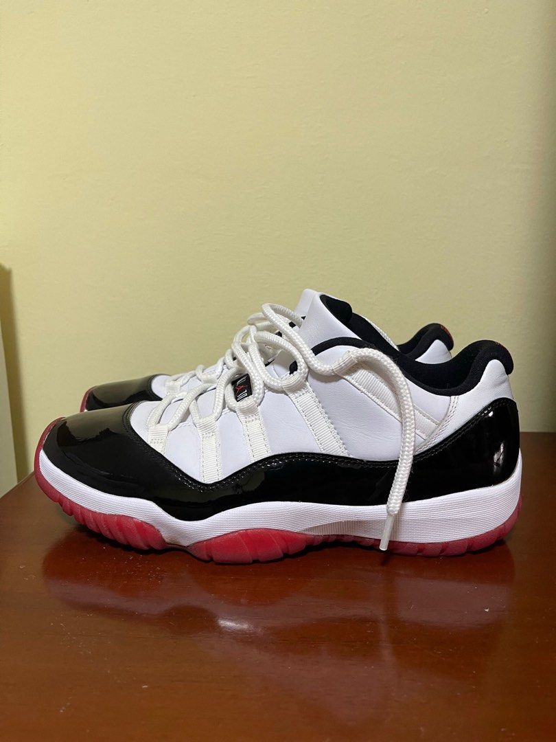 Red black best sale white 11s jordans