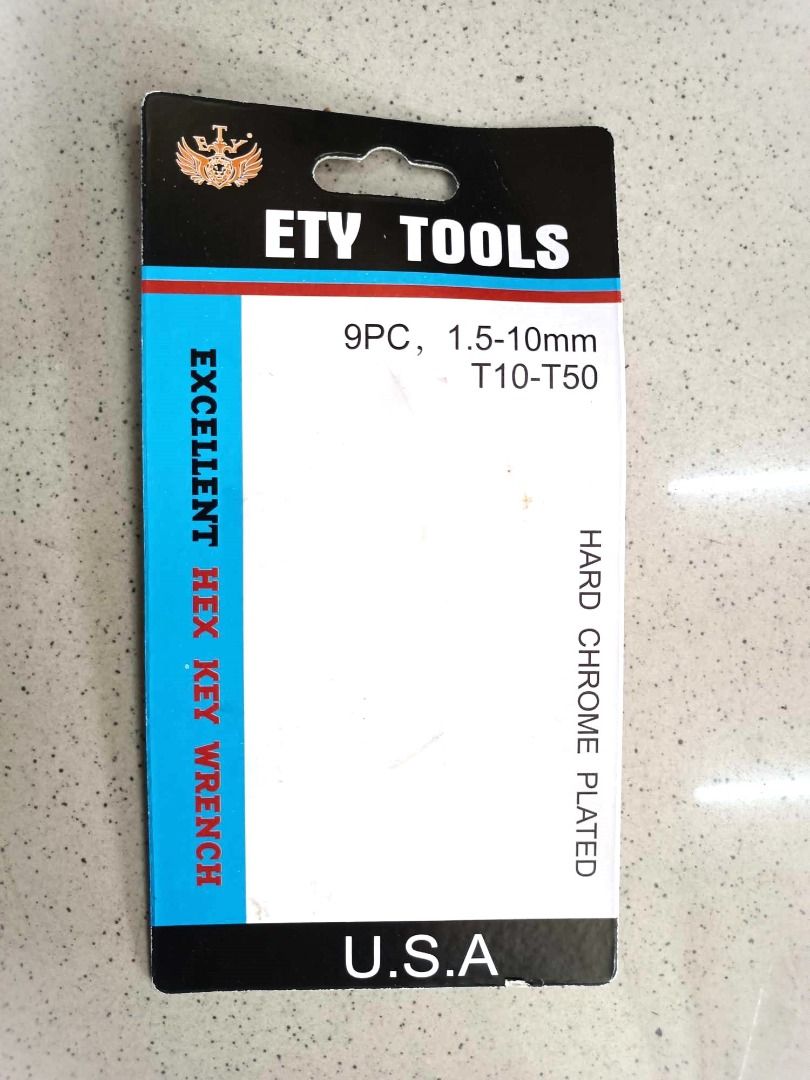 Allen Wrench Set ETY TOOLS 9pcs, Furniture & Home Living, Home ...