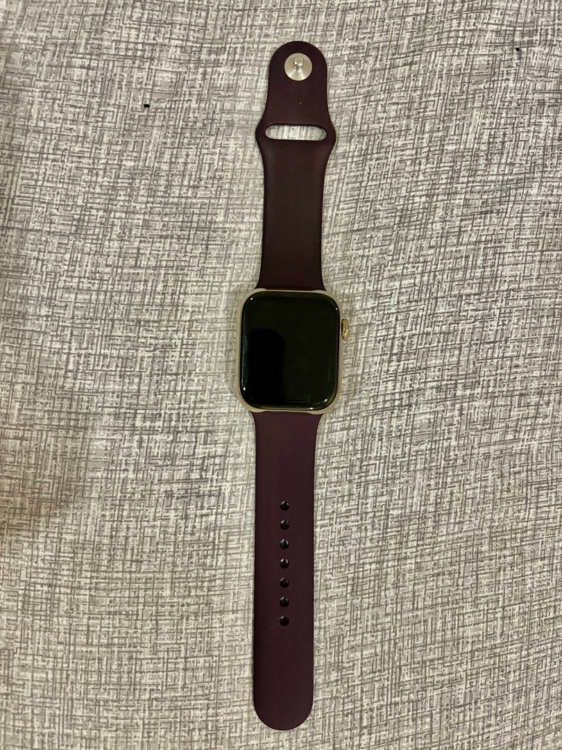 Apple watch gold stainless sales steel case with sport band
