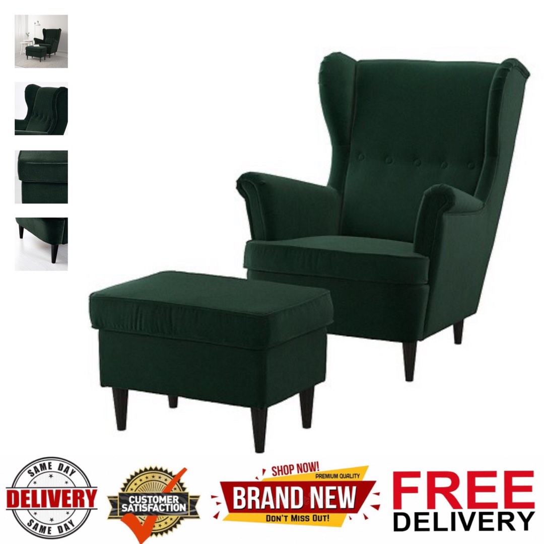 Ikea cheap velvet armchair