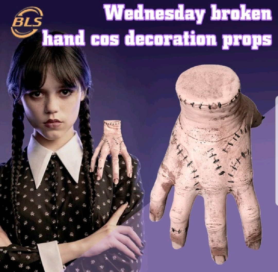Wednesday Addams Family Thing Hand, Cosplay Hand by Addams Family, Fake Hand  Toys Scary Props Halloween Decorations Prop Movie 