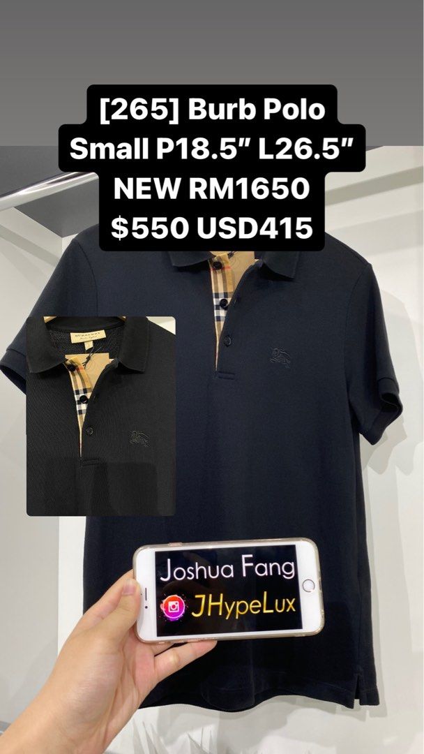 Authentic Burberry Polo Black Small P18.5