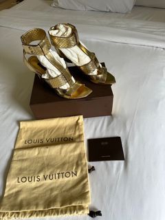 Authentic LOUIS VUITTON gold Sandals
