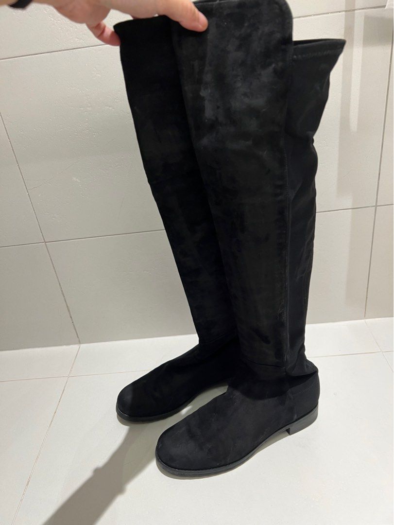 Genuine suede over the knee boots outlet