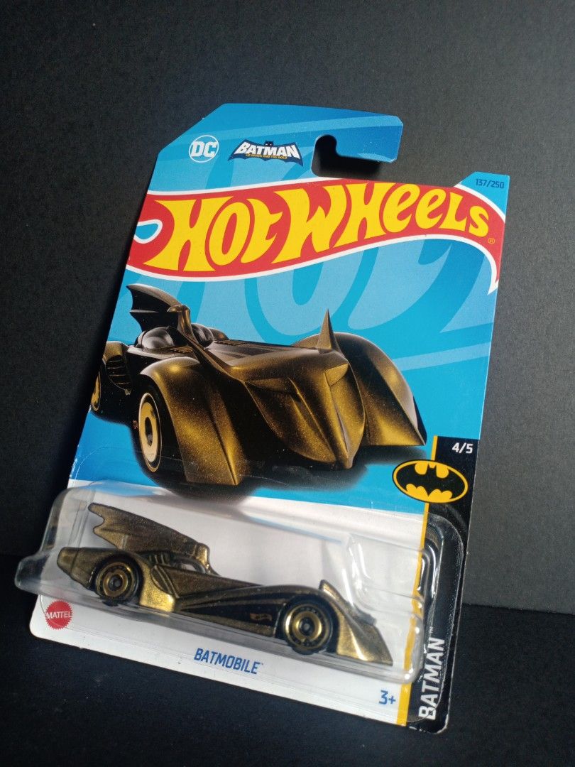 Hot Wheels 2023 - Collector # 137/250 - Batman 04/05 - Batmobile - Metallic  Burgandy - Batman: He Brave and the Bold - DC Comics - USA