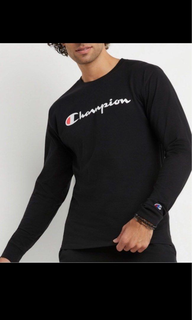 Mens black champion sweatshirt online