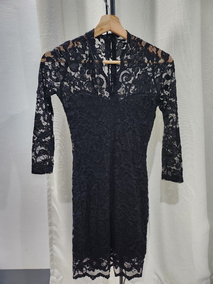 BLACK JOHN ZACK LONDON LACE DRESS, Women's Fashion, Dresses & Sets, Dresses  on Carousell