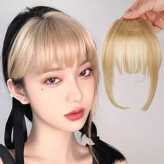 Blonde clip on bangs