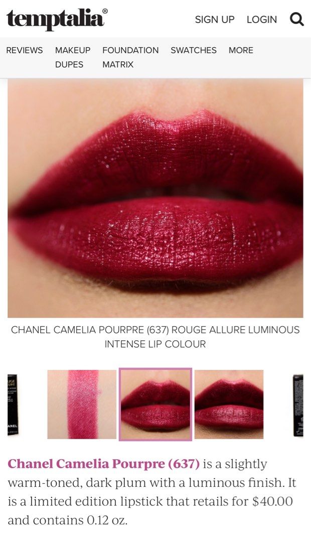 BNIB Chanel Mini Rouge Allure Lipstick 637, Beauty & Personal Care