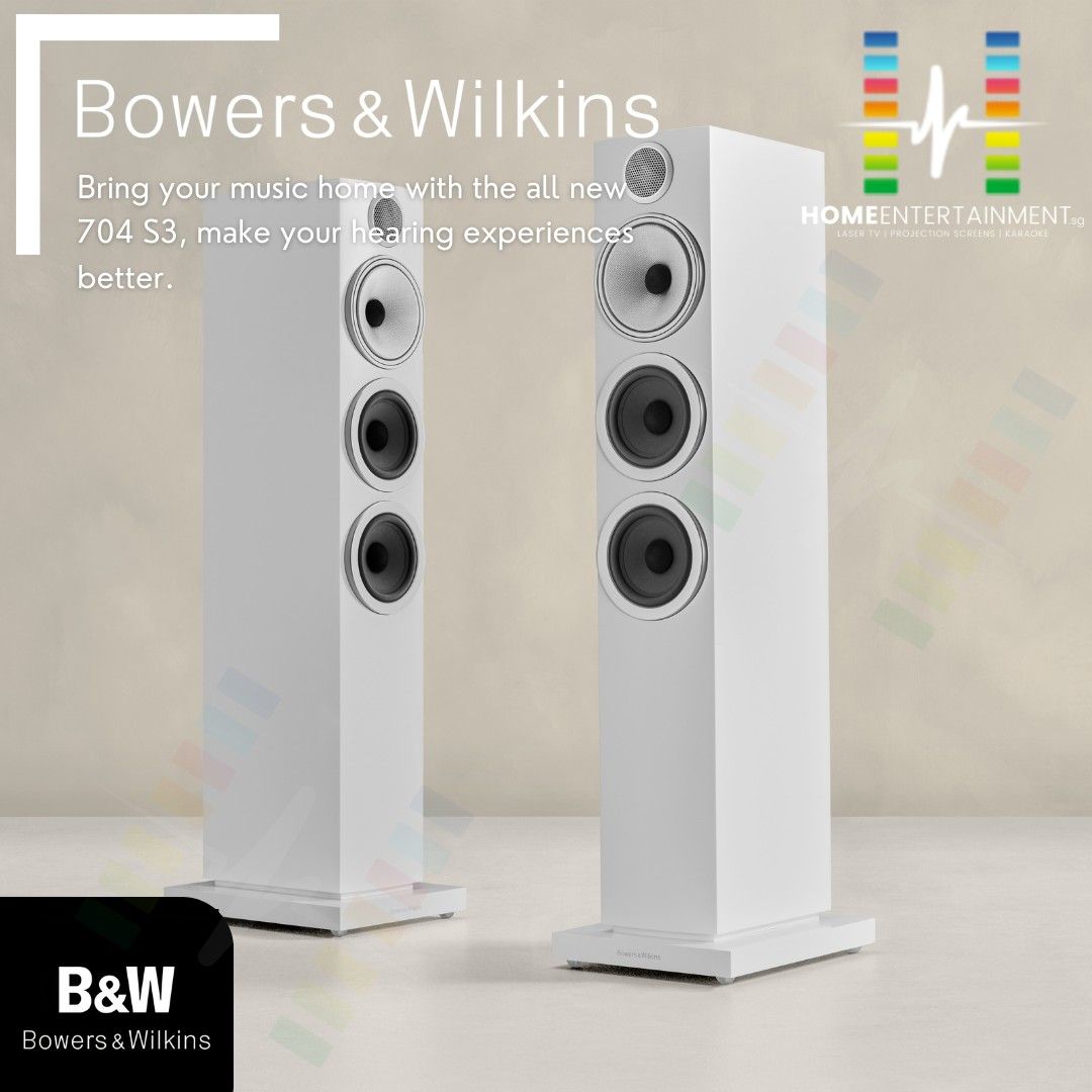 BOWERS WILKINS B W 704 S3 TOWER FLOOR STANDING SPEAKERS EXPERIENCE THE TRUE SOUND NOW CHAT NOW IN STOCK PRICE BEAT GUARANTEED 5 YEARS