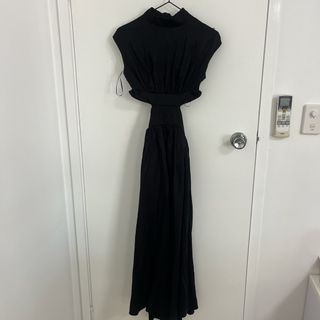 Brand new black formal cut out back dress