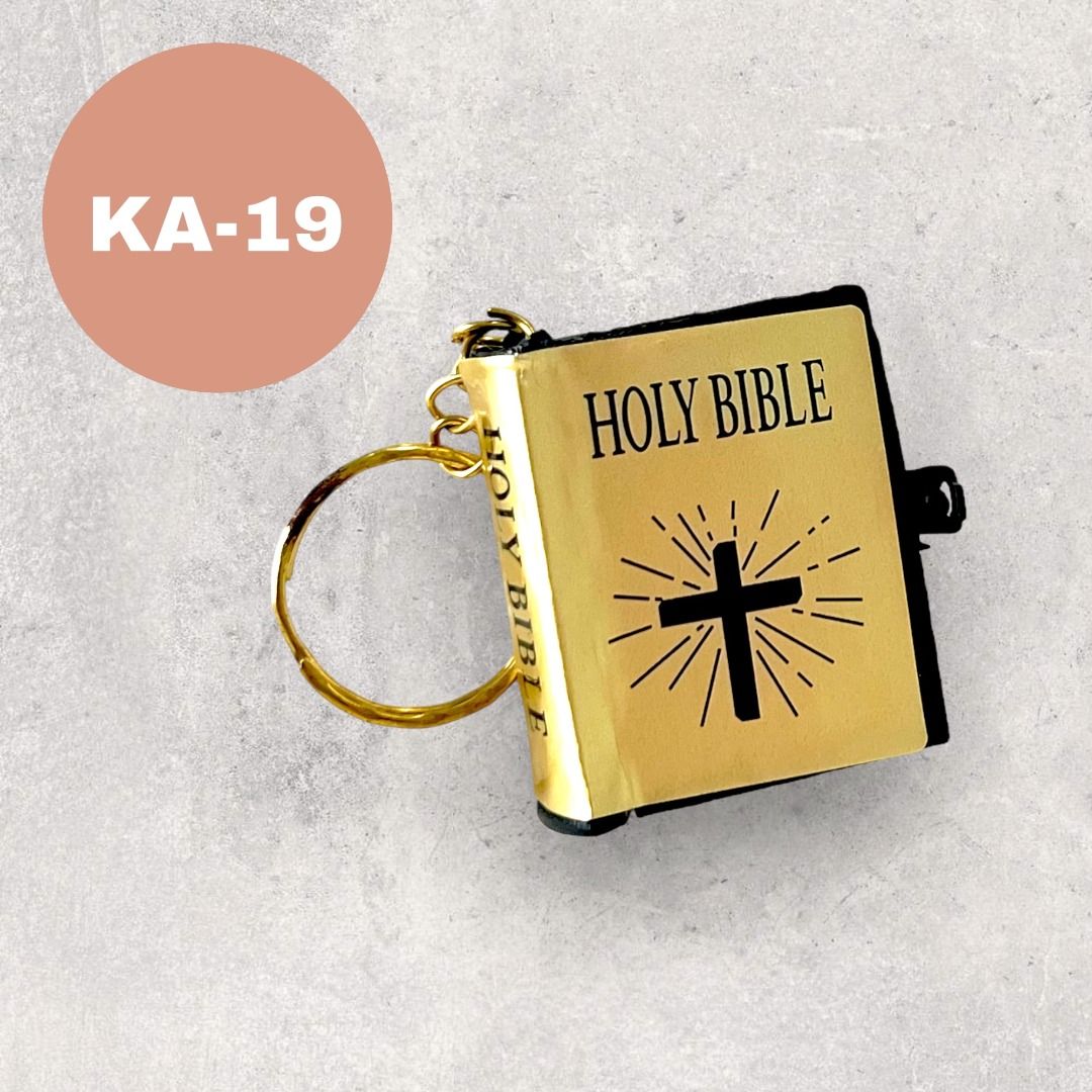 BUY 2 ANY ITEMS, FREE DELIVERY MAILING] Mini Gold Bible Keychain, English  Holy Bible Religious Favor Christian Jesus Key Ring, Unique Gifts - GMKA  19, Hobbies & Toys, Travel, Travel Essentials &