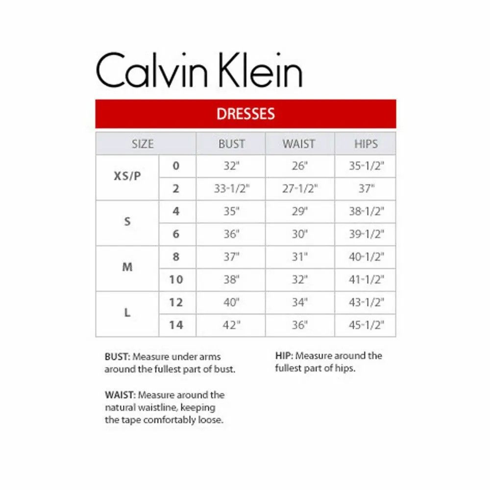 Calvin klein new arrivals us size chart