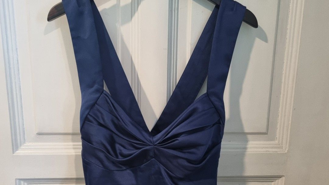 Calvin Klein Deep Blue Dress, Women's Fashion, Dresses & Sets, Evening  dresses & gowns on Carousell