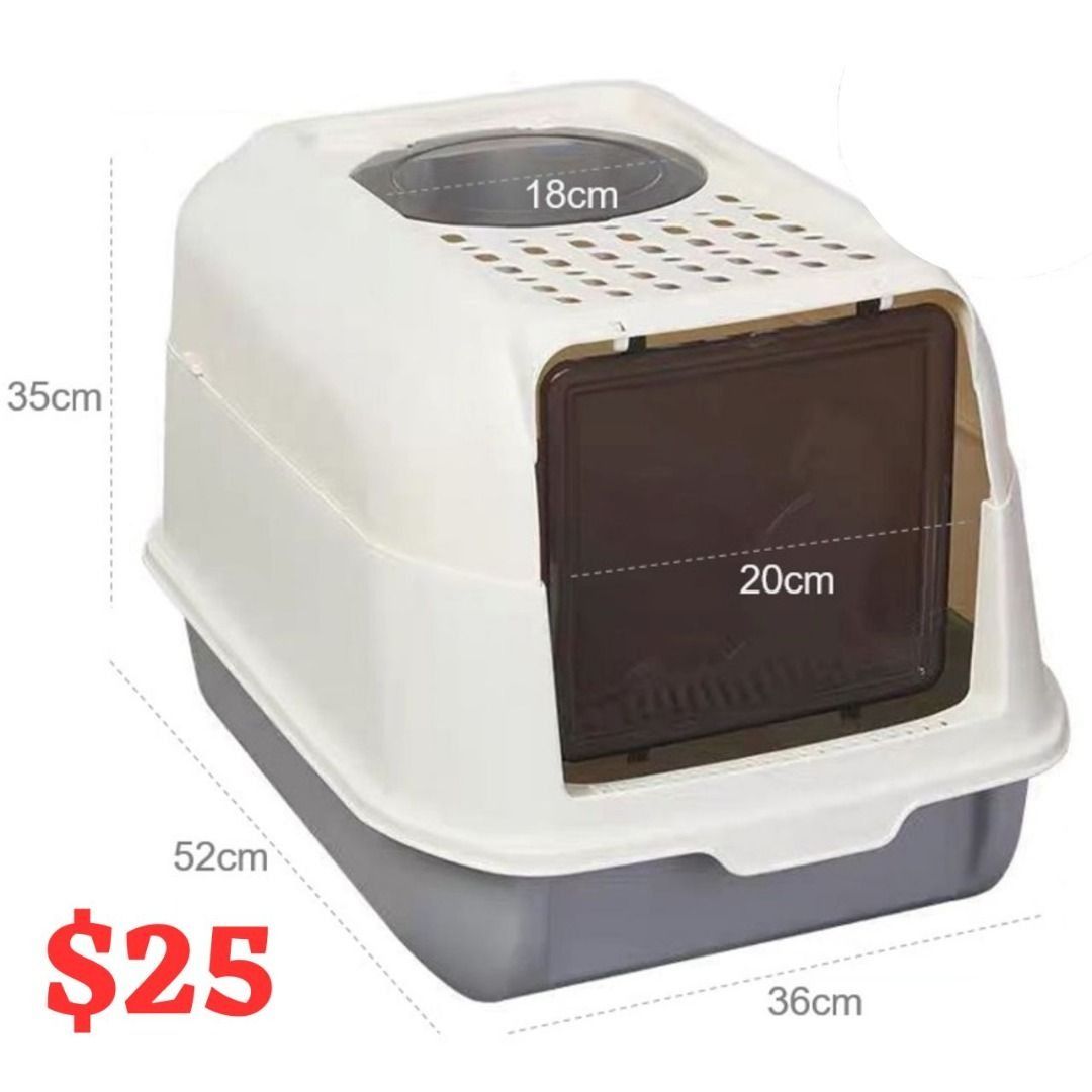 Cat Litter Box B-1 Cat Litter Box Pet Extra Large Litter Box Pee Tray ...