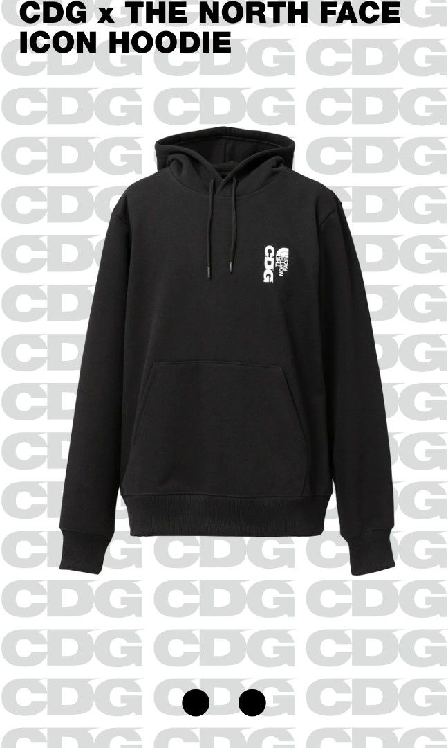 CDG x THE NORTH FACE ICON HOODIE 黒 Large新品未開封タグ納品書コピー