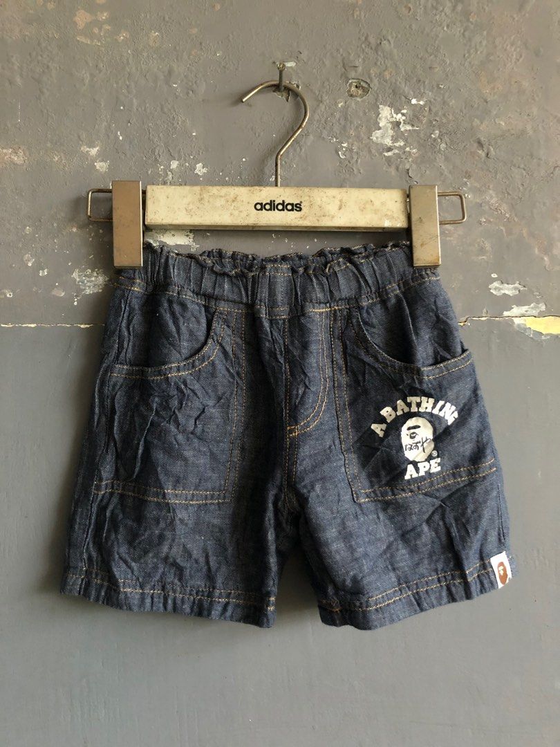 Shorts Bape Pantalon Celana Denim Loose Shorts Denim Shorts Bape