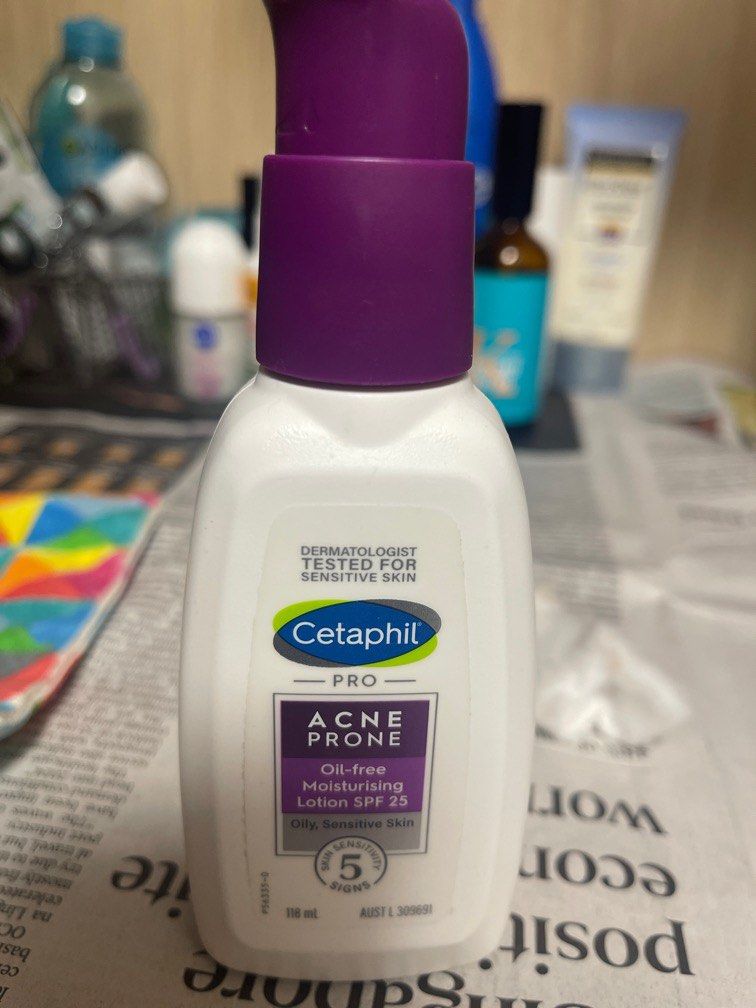 Cetaphil acne prone sunscreen moisturiser, Beauty & Personal Care, Face