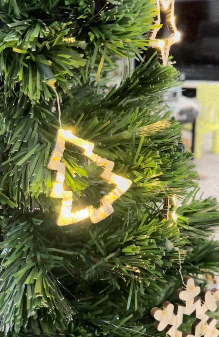 Christmas tree with 2025 lights built in