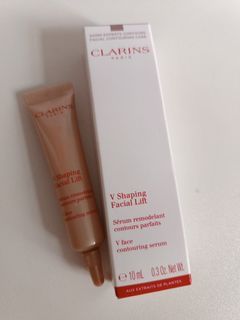 1套2支100% new real Clarins v shaping facial lift纖顏緊緻精華 塑造妳的緊緻V輪廓（ 一套兩支每支10毫升，$110蚊包平郵） Double serum