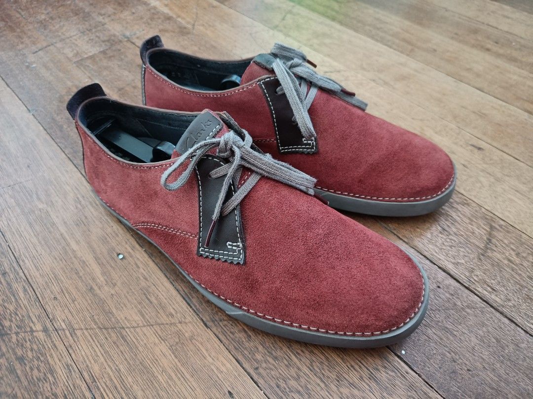 Clarks Collection Red Suede Shoe Mens (Category: Casual Shoes) located in Paranaque City. Submitted by pznt_patrick (Listing ID 1262377281, Image 1). Description: For Sale: Clarks Collection Red Suede Shoe Mens Size: 10.5 US, UK 9.5, 43.5 EU Condition: Signs of Wear. Slight fading on Suede. Cracking leather. Heal Drags. See pictures. No box. Price: 500 Php Willing to meet up. Meetups anywhere around Paranaque or Alabang. Also willing to ship. Buy