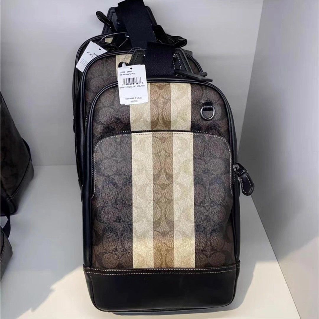 Graham pack in blocked signature canvas with varsity stripe online