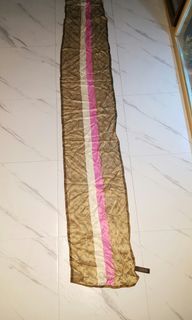 Coach Silk Mono Stripes Rectangular Long Scarf