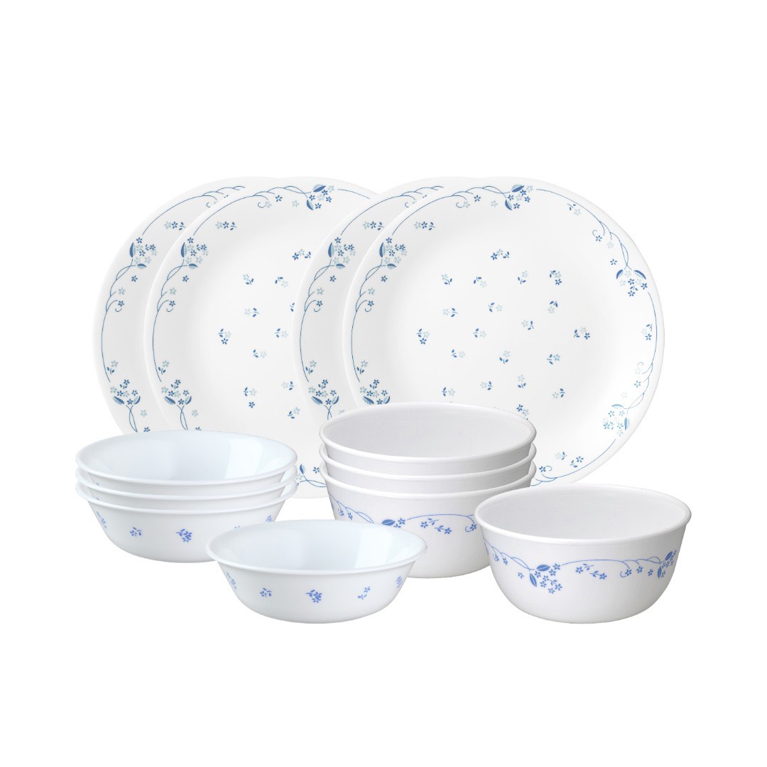 Corelle 12pc Dinner Set Provincial Blue, Furniture & Home Living