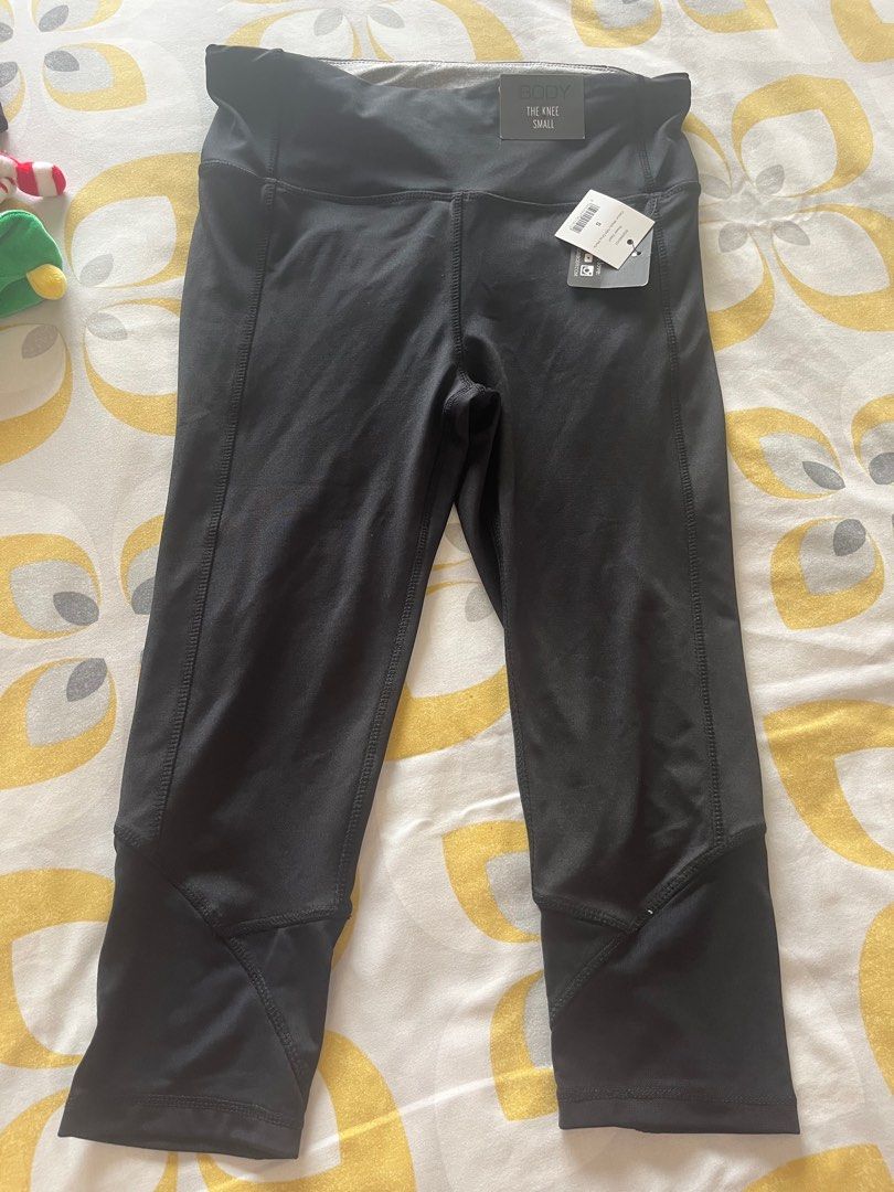 Cotton on body knee length black capri pants active wear bottoms size small,  Women's Fashion, Activewear on Carousell
