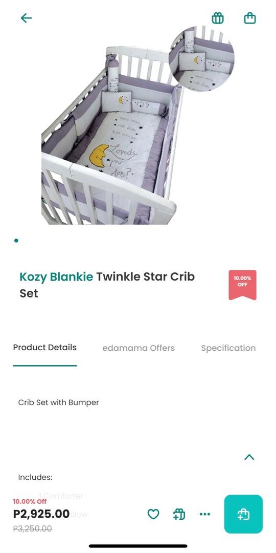Crib Comforter, Pillow, Bolsters, Bed Guard (Category: Bed Guards) located in Quezon City. Submitted by mertrsl (Listing ID 1261947249, Image 2). Description: Used pillow Others unused, just washed: 2 bolsters 1 comforter Bed guard Bought from SM baby company.