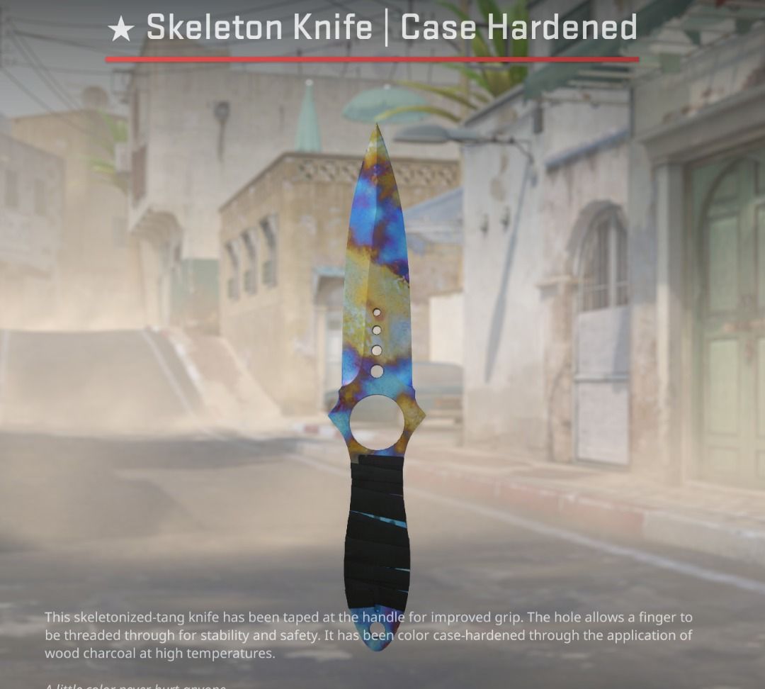 CSGO Skeleton Knife Case Hardened, Video Gaming, Gaming Accessories
