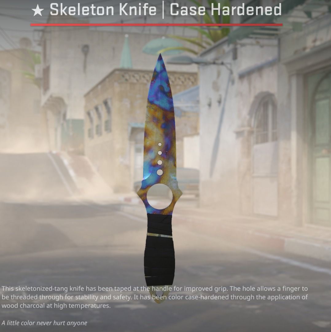 CSGO Skeleton Knife Case Hardened, Video Gaming, Gaming Accessories